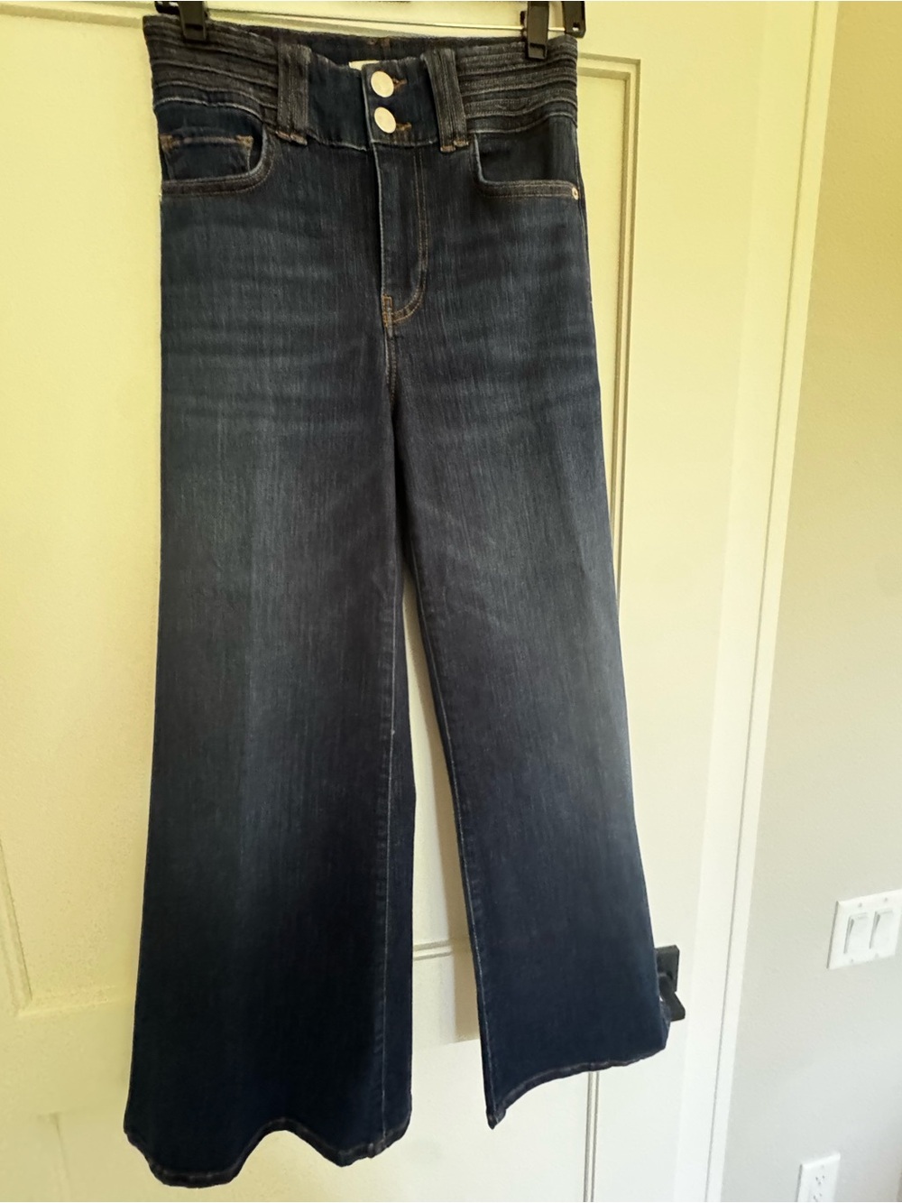 Frame Denim Dark Indigo Wide-Leg Jeans - Picture 5 of 8